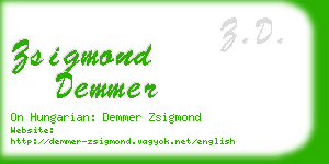 zsigmond demmer business card